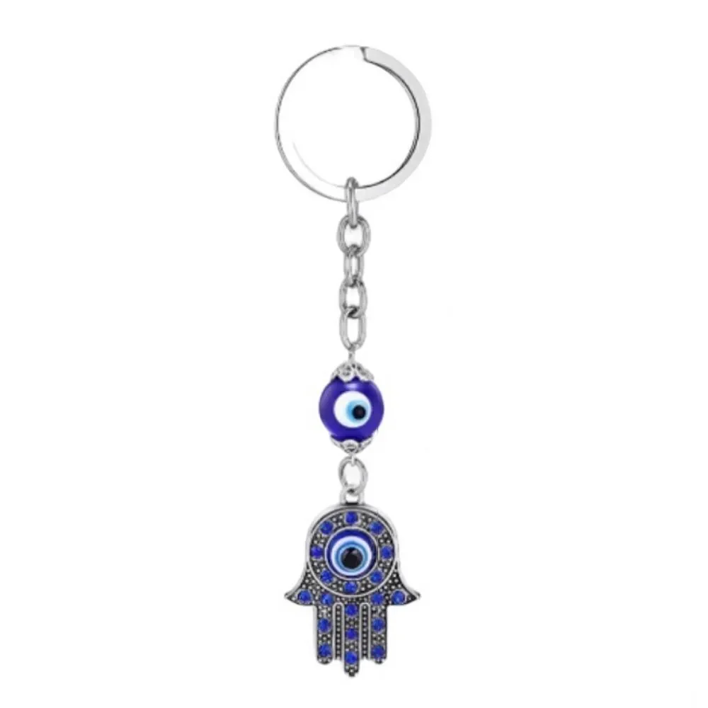 NWOT Hamsa Hand Evil Eye Protection Keychain | Lucky Charm - Picture 3 of 7